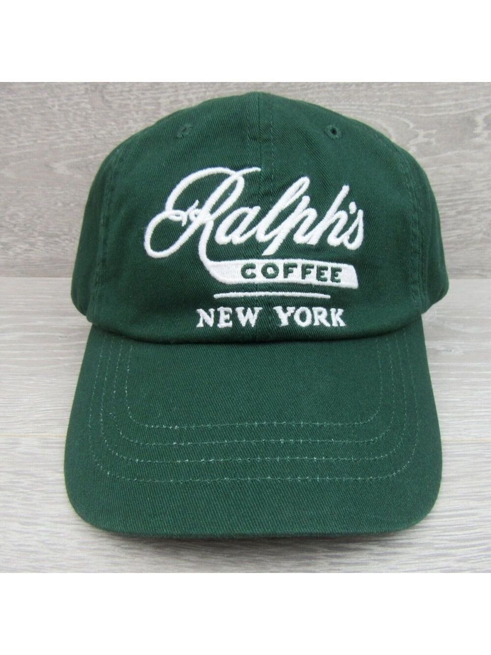 Polo Ralph Lauren Ralph's Coffee New York NYC Baseball Hat Cap Green NEW - Picture 2 of 13